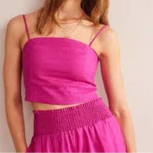 BODEN
Fitted Linen Strappy Top size 6